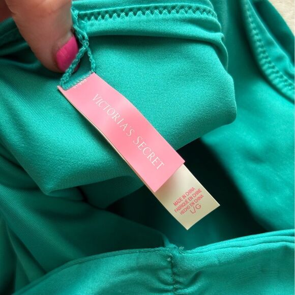 Victoria’s Secret Swim Teal Blue High Waist Tummy Control Bikini Bottom - Picture 7 of 8